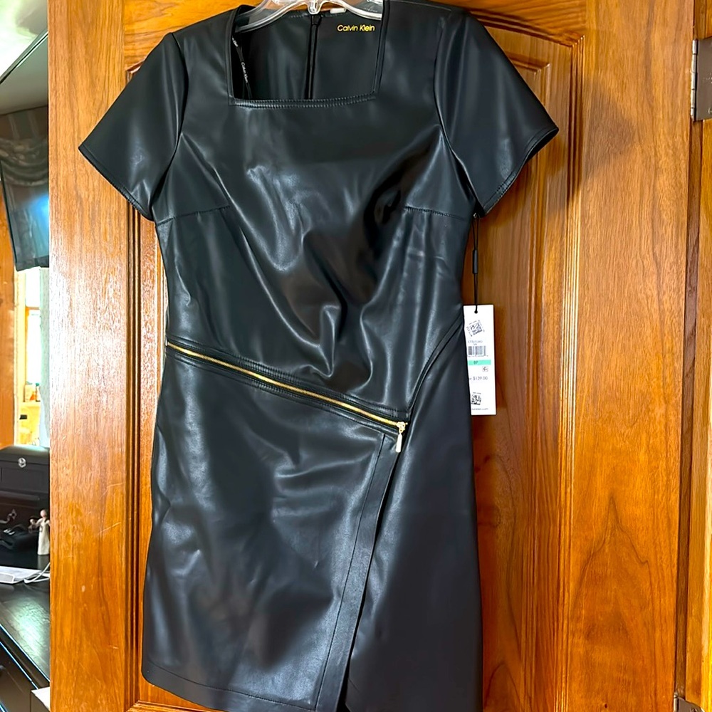 Black Calvin Klein Faux Mini
